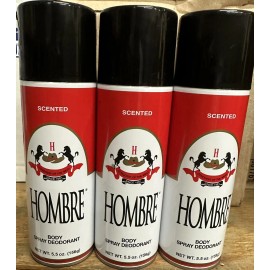 Hombre 3 -pcs Hombre Spray Deodorant  5.5oz 156g