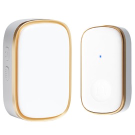 GALASALA Timbres Inalámbricos para Casa, Timbre Inalámbrico Exterior con 1 Transmisor y 1 Receptor, 38 Melodías, 5 Volúmenes Incluido Silencio,Timbre Inalambrico Volumen Ajustable Alcance 300m