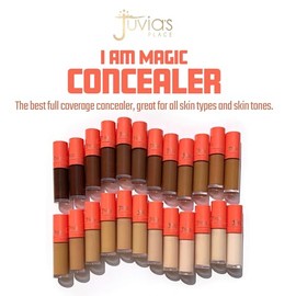 Juvia's Place- Corrector líquido I Am Magic - J16 Tan con subtono dorado/0,34 fl oz, corrector de cobertura total, maquillaje