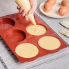 CLUEWR 2 Pack Silicone Egg Mold for Breakfast Sandwiches, 4