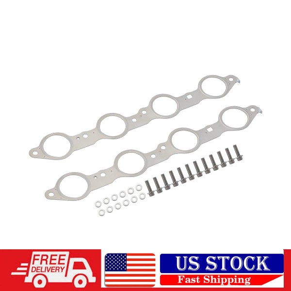 gearzaar LS MLS Exhaust Manifold Header Gasket Pair W/Bolts For