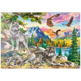 MyPuzzle Wolves and Eagles of the Wilderness - Premium 1000 Piece Puzzle - MyPuzzle Special Collection by Puzzle Galaxy