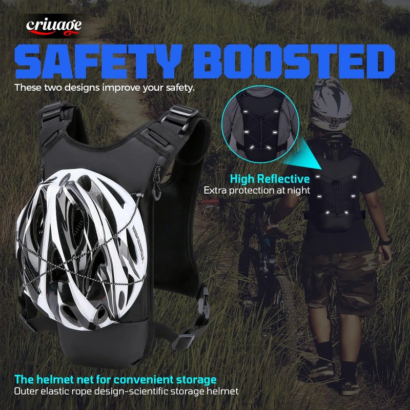 Criuage USA Original Patent Running Hydration Vest Backpack, Lightweight Chest