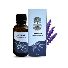 Roots & Above Pure Natural Lavender Essential Oil 1.01 oz/30ml for Diffuser, Skin, Hair, Self-Care, Soap & Candle Making Scent Fragrance