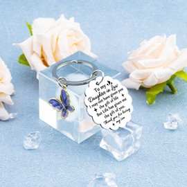Daughter in Law Gifts from Mother in Law Mothers Day Gift for Daughter-in-Law Birthday Christmas Valentines Wedding Mother's Day Gifts for Her To My Daughter-in-Law Keychain Bag Key Accessories