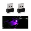 Sylvil 2 PCS USB LED Car Interior Atmosphere Lamp, Portable