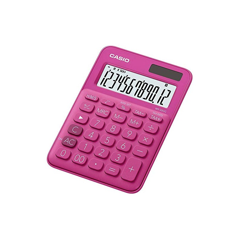 Casio MS-20UC-PK Desktop Calculator, 12 Digits 2.3 x 10.5 x