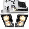 TLGYAUTO Fog Lights Pair Set Compatible with 2003-2017 VN/VNL Truck,