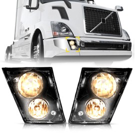TLGYAUTO Fog Lights Pair Set Compatible with 2003-2017 VN/VNL Truck, Replacement Fog Light Assembly Passenger Right Driver Left Side