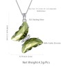 Green Butterfly Heart Necklace Women 925 Sterling Silver Animal Butterflies