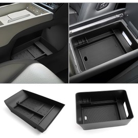 CDEFG 2 Pack Fit for 2024 2025 Hyundai Santa Fe Center Console Organizer Floor Tray Compatible with 2024 2025 Santa Fe SE SEL Limited XRT Calligraphy Accessories Lower Console Organizer Armrest Tray