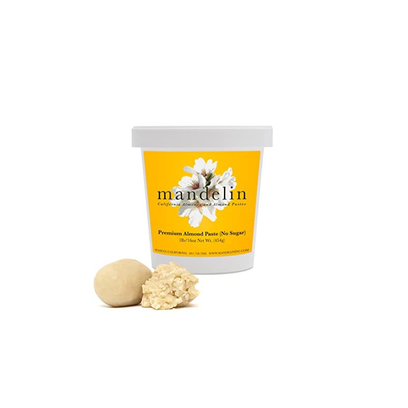 Mandelin Premium Almond Paste: No Sugar Added, 66% Almonds, 34%