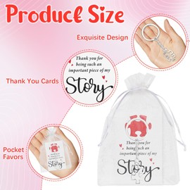 ULELE 72 Pcs Thank You Keyrings for Colleagues 24 Set Puzzle Keychain with Thank You Card Organza Bag Appreciation Keyring Gifts for Your Teachers, Colleagues, Classmates, Family, Friends