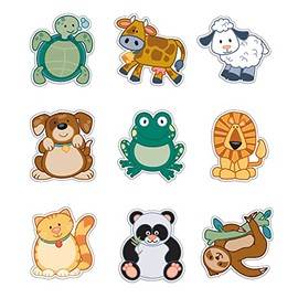 Carson Dellosa 150-Piece Zoo Animal Bulletin Board Cutouts, Animal Cutouts for Bulletin Board, Party, and Classroom Décor, Animal Classroom Cutouts, Elementary Classroom Décor