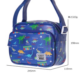 Axiz Coboca+ Synthetic Leather Full Pattern School Shoulder Bag for Girls Boys Kindergarten Nursery School Entry Kids Toddler, dinosaur