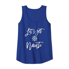 Womens Let's Get Nauti Bachelorette Party Matching Nautical Bridal Tank Top