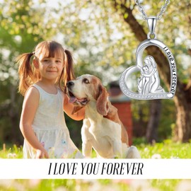 Palpitate Dog Jewelry Dog Gifts for Women Dog Necklace Sterling Silver Dog Necklace Cute Animal Dog Necklace
