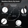 FishTrip Weedless Wacky rig Hooks, 30pcs Wide Gap Wacky Worm