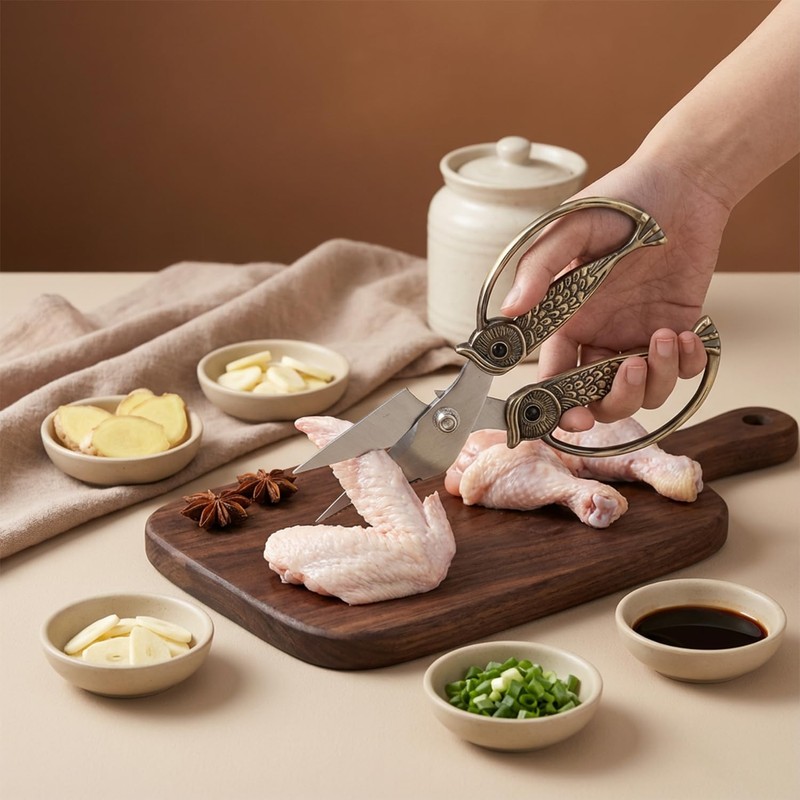 WARMHEART Owl Kitchen Scissors All Purpose, Stainless Steel Heavy Duty