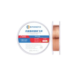 Insulated 0.02mm 120M Phone Motherboard Fingerprint Jump Wire Soldering Pure Copper Conductor Wire Phone Chip Conduction Wire for Phone PCB BGA Soldering Repair