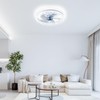 diisunbihuo 20" Modern LED Ceiling Fan with Lights and Remote,