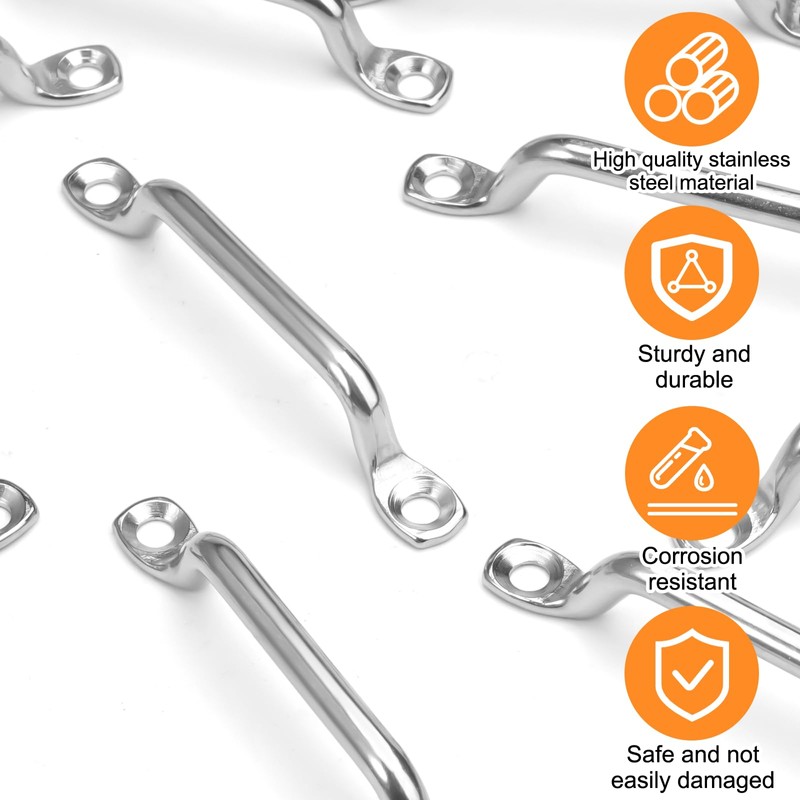 Pack of 10 Boat Top Pad Eye, Kayak Strap Ramps