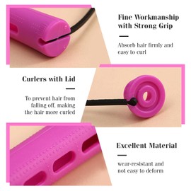 Xerteam 30 Pieces Perm Kit, Medium-Sized Hair Curlers Rollers Set with Elastic Rubber Band, Perm Rollers for Long/Short Hair, Rollers for Hair Curling Make Your Own Perm