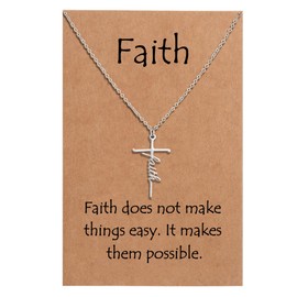 RAYSTAR Gifts for Women Faith Cross Necklace for Women Christian Jewelry Necklace Birthday Gifts for Women Mom Wife