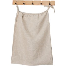 Amazhiyu Laundry Bag Travel 100% Linen Laundry Bag Large with Carry Handles and Drawstring Laundry Hamper Foldable Laundry Bag 60 x 50 cm