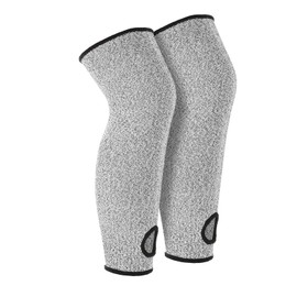 PATIKIL 38cm Cut Resistant Leg Sleeves, 1Pair HPPE Protective Leg Protectors Sleeves Thin Skin Protective Sleeves for Welding Lawn Mowing Construction, Gray
