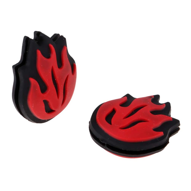 CUTICATE 2Pcs Flame Fire Shock Absorbers Tennis Dampeners For Rackets