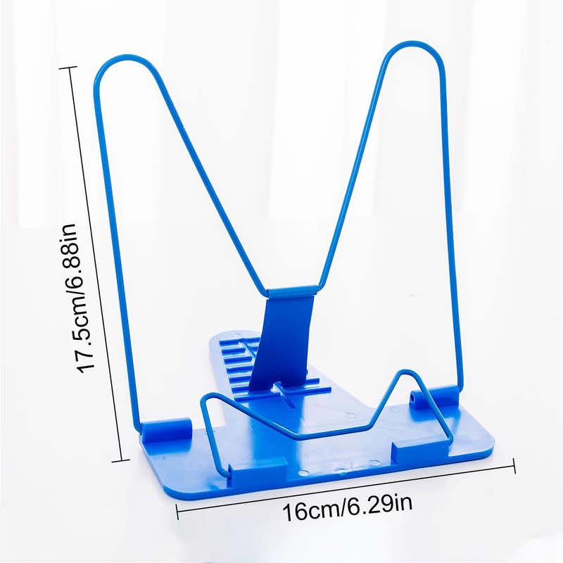 ZOKJSW Reading Stand (Blue, 1 Reading Stand) with Metal Bracket
