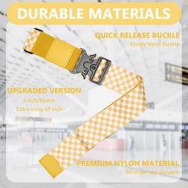 Eviznbou Suitcase Strap, Suitcase Strap, Stylish & Adjustable Luggage Strap for Hand Luggage Attached to Suitcase, Travel Accessories for Suitcase, Travel Bag