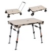 LEADALLWAY 3-in-1 Multi-Purpose Camping Table Wagon Portable Outdoor Platform Truck,