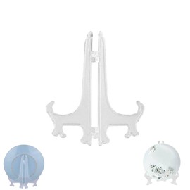 Soportes De AcríLico Para Caballete, 10 Soportes Para Platos De PláStico Plegables Marco De Imagen Para Platos Soporte De ExhibicióN Decorativo Para Bodas DecoracióN Del Hogar (17,5 Cm)
