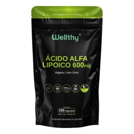Ácido Alfa Lipoico 600 185 Cápsulas Wellthy Sabor