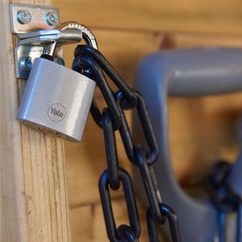 Yale - Y111S/32/116/1 Eisen-Vorhängeschloss 32 mm - Silber - Stahlbügel