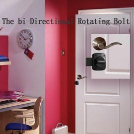 KAFENDA Night Latch Two-Way Swivel Security Door Bolt, Solid Swivel Door Lock Toilet, Night Security Latch pin Lock for Single-Sided Indoor and Outdoor