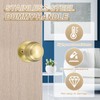 PATIKIL 4 Pcs Dummy Door Handles Round Stainless Steel Knobs