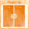 2 Pack Pastel Orange Tinsel Curtains, 3.2x8.2ft Party Streamers Backdrop,