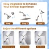 BRIGHT SHOWERS Rain Shower Head with Handheld Spray, 8 Inch