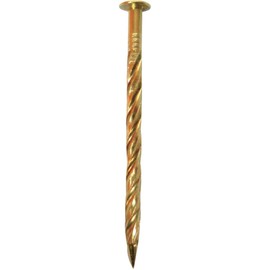 DAIDOHANT 46854 Brass Nail [Round Head / Screw] (Nominal Diameter) 0.07 x Length 1.3 inches (32 mm) (Approx. 500 Pieces)