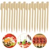 CONGGUAN 100Pcs Paddle Bamboo Skewers 18CM Natural Wooden Cocktail Sticks
