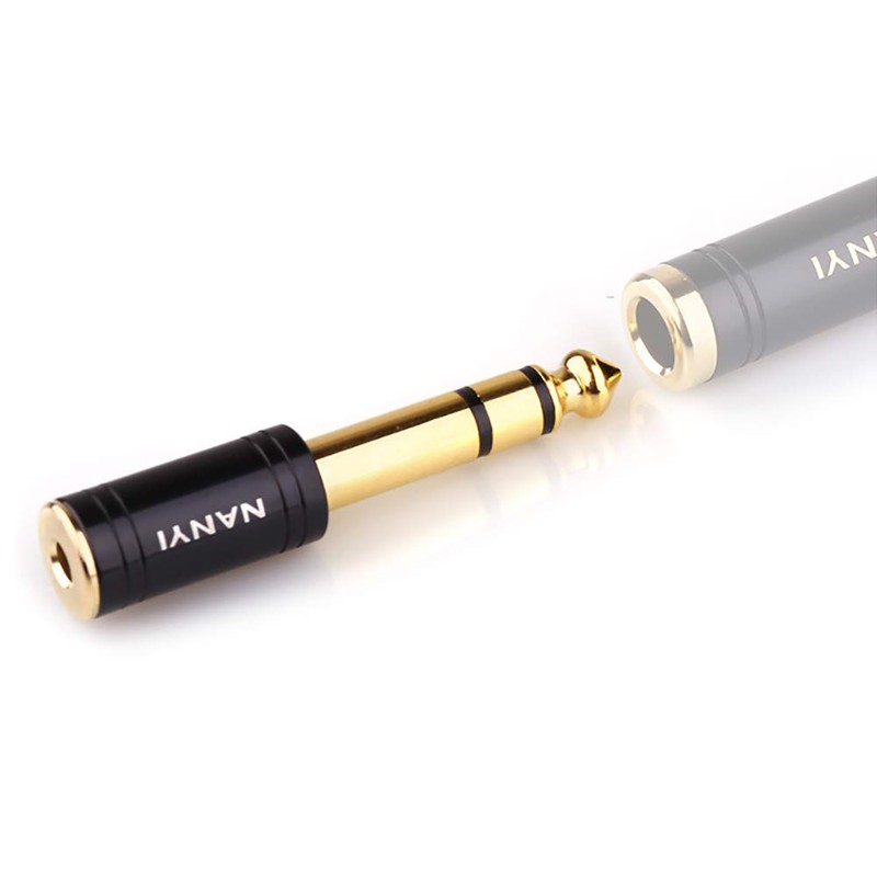 NANYI 1/4'' Male to 1/8'' Female Stereo Headphone Adapter Connect