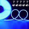 JOYLIT 4MM Width Neon LED Strip Lights Blue 16.4FT/5M, 24V