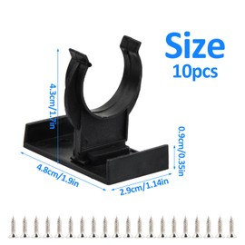 Pack of 10 Kitchen Skirting Board Clips, Kitchen Kickboard Pedestal Clips with 40 Pieces M3.5 x 14 Screws, Step Board Clips 27 mm, Kitchen Pedestal Pedestal Clips