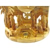 Olive Wood Rotating Star Musical Nativity Scene - Plays Silent