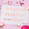 TENPAL Valentines Press on Nails Medium French Tips Pink Nails