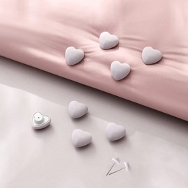 30 Pcs Duvet Pins Comforter Pins Curtain Pins Duvet Clips Affordable Sets,Use as Duvet Donuts,Curtain or Drape Pins,or to Secure Upholstery (Heart Grey)