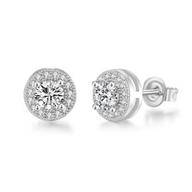 S925 Sterling Silver - Unisex Casual Plug  with Unique Design, Versatile Accessory for Men and Women nugget earrings Thick Studs - Color: Silver